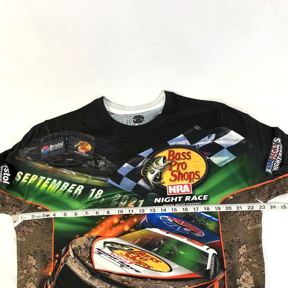 Mens NRA Bristol Motor Speedway Controlled Chaos Graphic T-Shirt L Double Sided - Picture 6 of 7